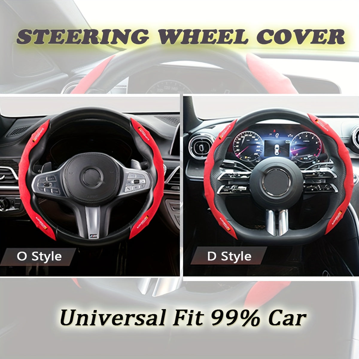 Luxury fluffy steering wheel covers for BMW made of breathable, anti-slip material with no inner circle - 1 set.