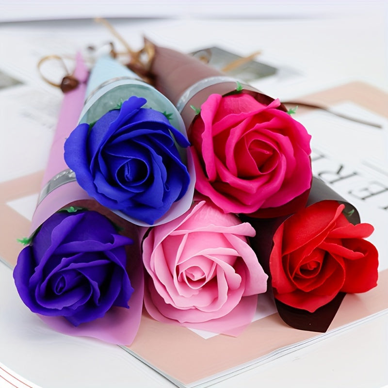 Realistic artificial rose bouquet for special occasions and home decor, ideal gift for Valentine's Day, Mother's Day, and birthdays.