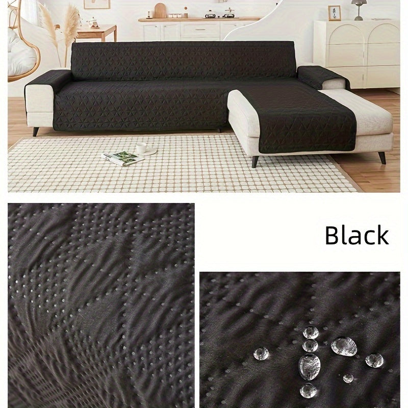 Waterproof, non-slip sofa slipcover with pet-friendly polyester for home or office.