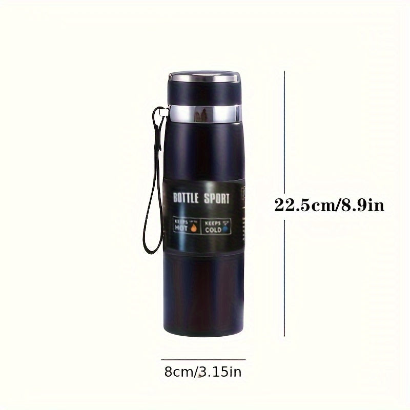 Premium 316 Stainless Vacuum Insulated Water Bottle - 800ml/27oz. Traditional Chinese gift drinkware keeps beverages cold for 24 hours and warm for 10 hours. Portable for camping, hiking, driving, and car travel. PVC-free with seal feature for climbing.