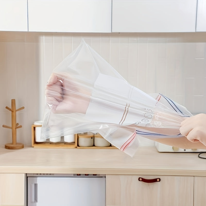 Double Zipper Bags available in packs of 15, 20, or 30. These reusable Food Storage Bags are leak-proof and perfect for keeping your food fresh in the freezer. Made from BPA-free materials, they are ideal for storing fruits, vegetables, sandwiches