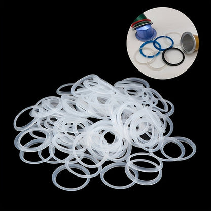 Nespresso Coffee Pods 10 Pcs Premium Food-Grade Silicone O-Ring Seals- Leakproof & Durable for Stainless Steel Refillable Capsules - 3.0cm Diameter, White.