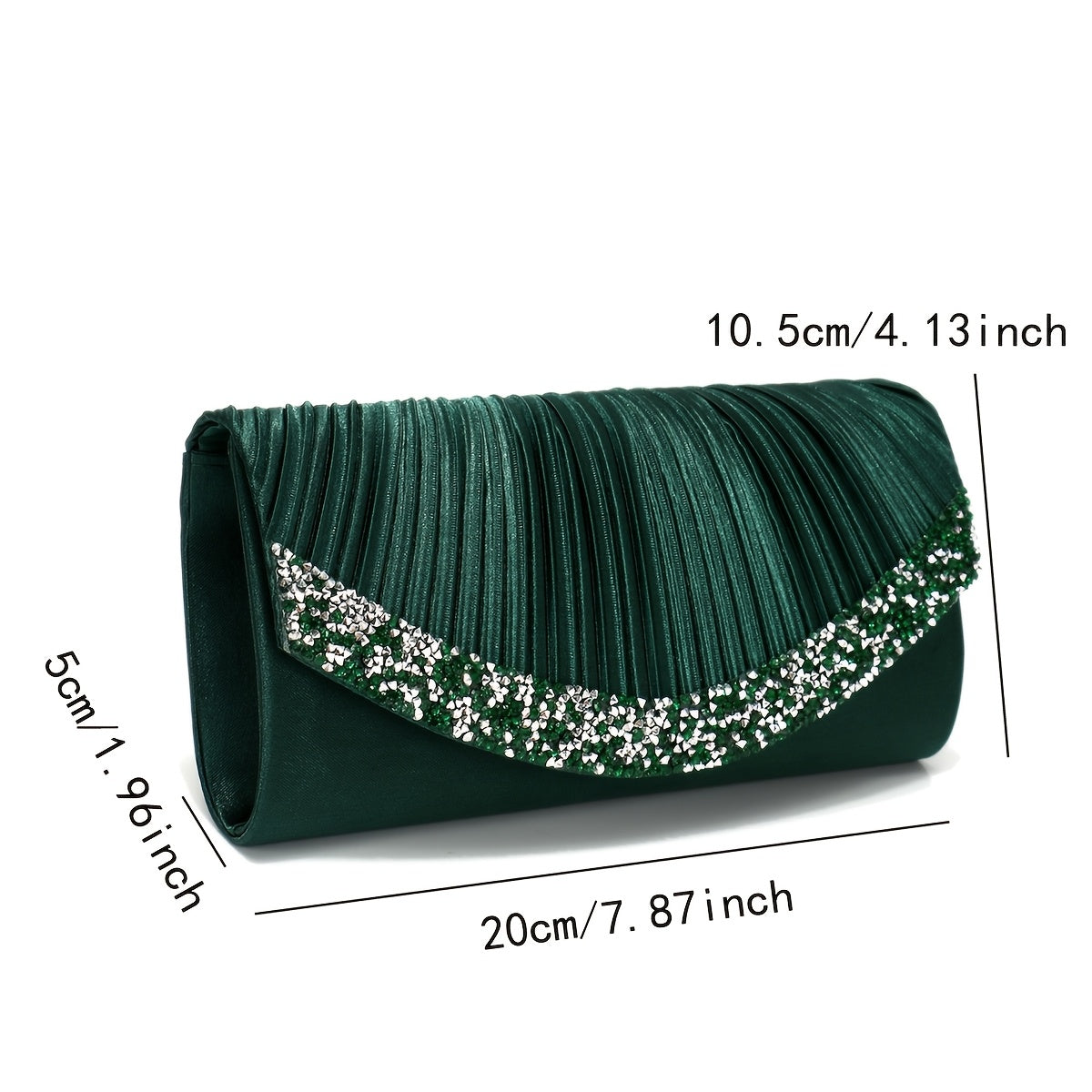 Elegant satin evening clutch bags with rhinestones and matching jewelry set for weddings and special occasions. Perfect gift for Eid or Ramadan.