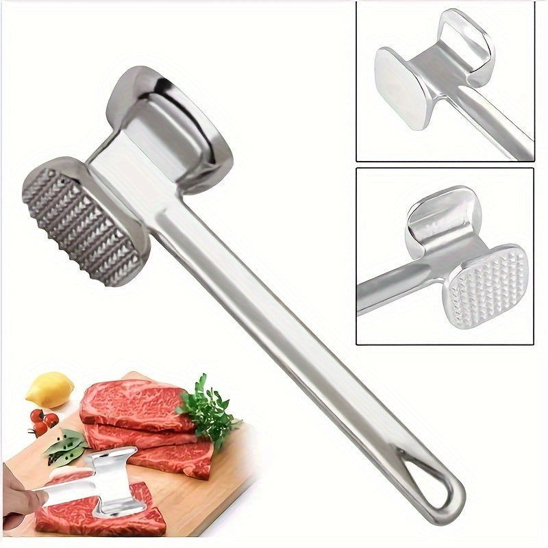 1pc of Double-sided Loose Meat Hammer, also known as Steak Hammer, for tenderizing chicken and beef. This kitchen utensil is perfect for tenderizing meat and is a must-have in your kitchen supplies.