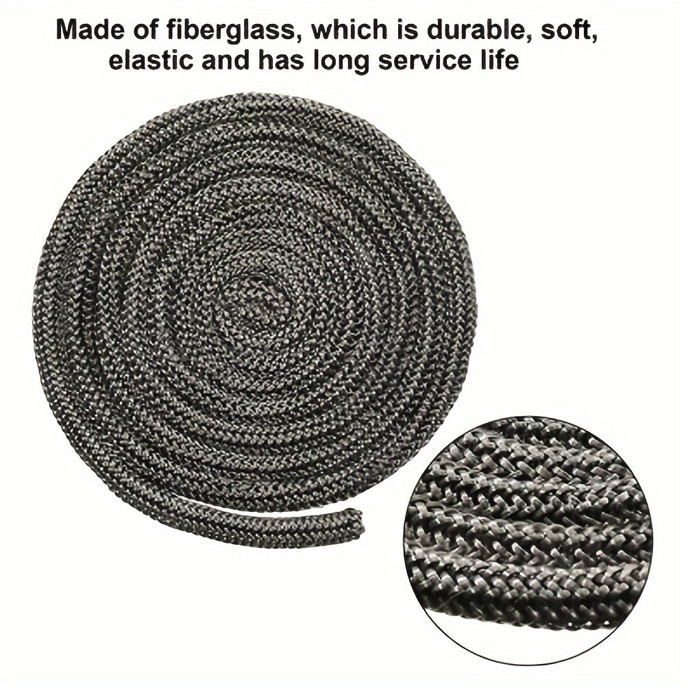 Our high-quality fiberglass seal rope is designed for high-temperature environments, making it ideal for wood stoves. The 198.12cm black door gasket is perfect for fireplaces and pellet stoves, enhancing efficiency and ensuring safe indoor use.