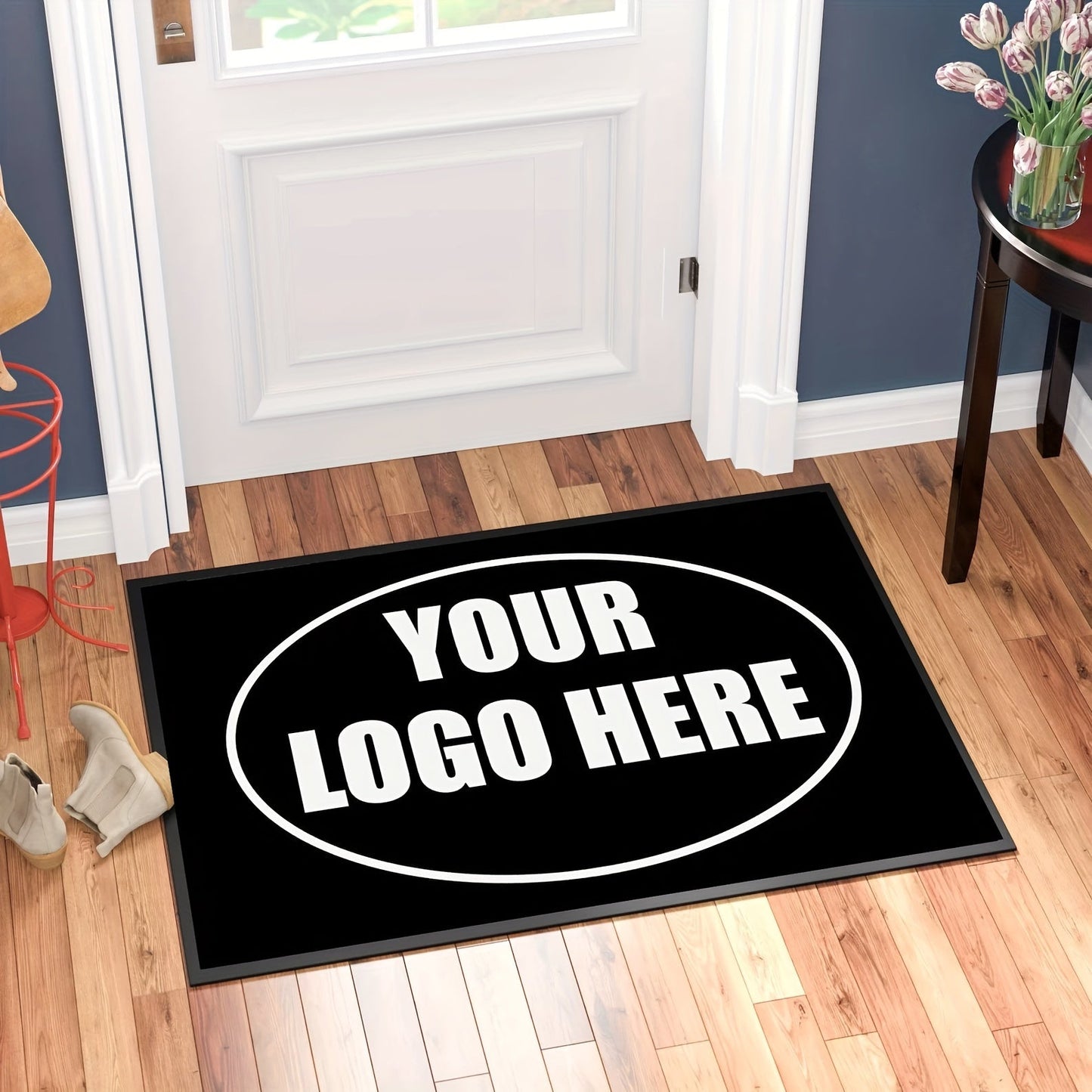 Make your space your own with a Personalized Plush Velvet Area Rug featuring a Silicone Backing - Customize with Your Own Photo, Logo & Text for the Bedroom or Living Room - Non-Slip and Washable Door Mat from BetterlifePavilion, BETTERLIFEPAVILION