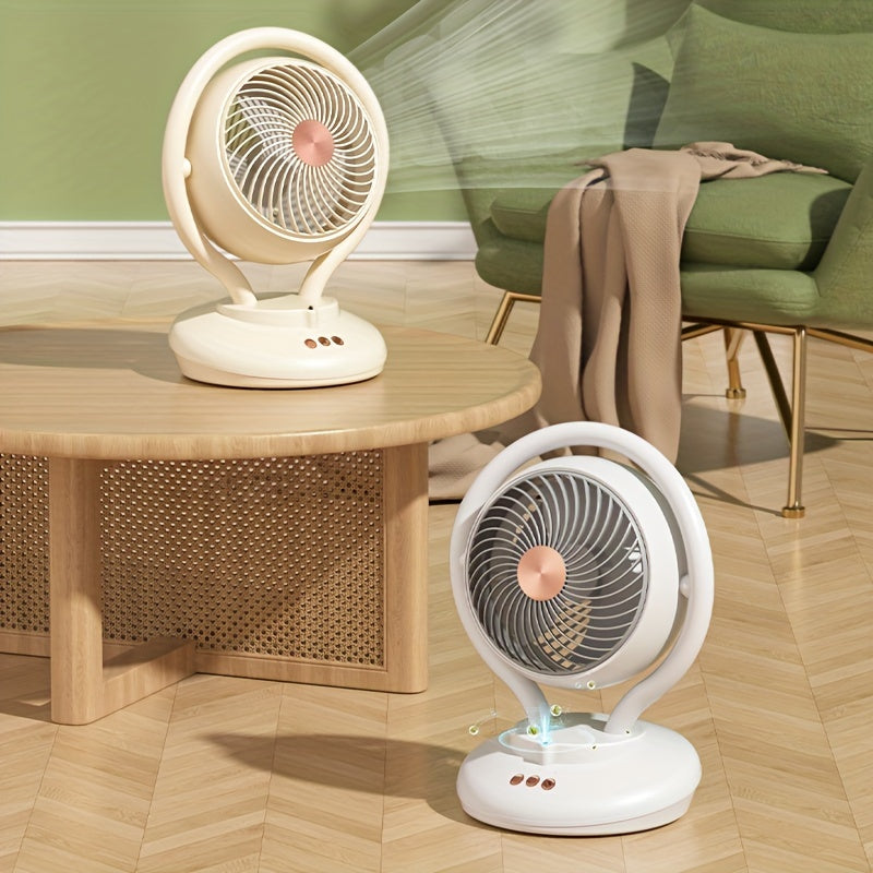 Convenient Portable Fan with Oxygen Ion Air Purification, Timer Function, Adjustable 3 Speeds, Ideal for Home, Dorm, Office - Available in Rechargeable and Battery Models. Great for Cooling Anywhere!