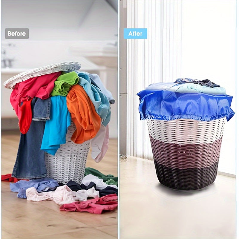 Two large laundry bags with drawstring measuring 59.94x89.92cm. These washable bags are designed to keep dirty clothes organized, making them perfect for home and travel use. The adjustable feature makes them suitable for most scenes, providing