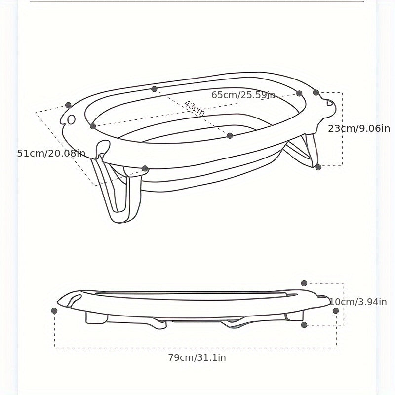 Luxurious Bathtub, Bathtub with Non-slip surface, Convenient Foldable Bathtub, Portable Bathtub, Comfortable soaking experience