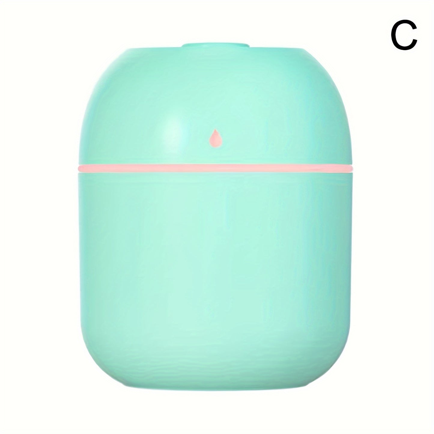 Portable cool mist humidifier with 7-color light and auto shut-off, ideal for travel, home, and bedroom.