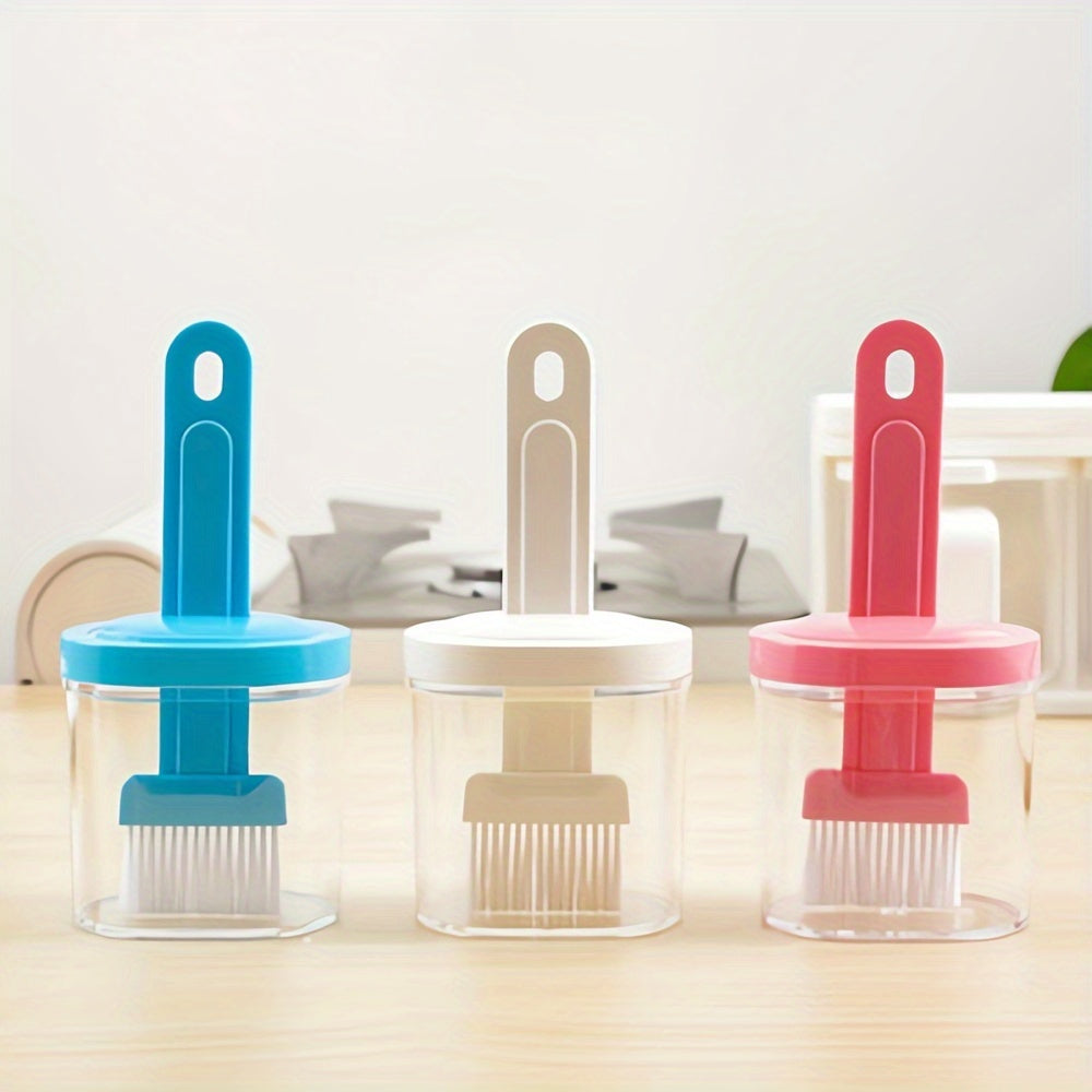 High temperature resistant silicone oil brush with storage box, perfect for cooking, baking, and barbecue.