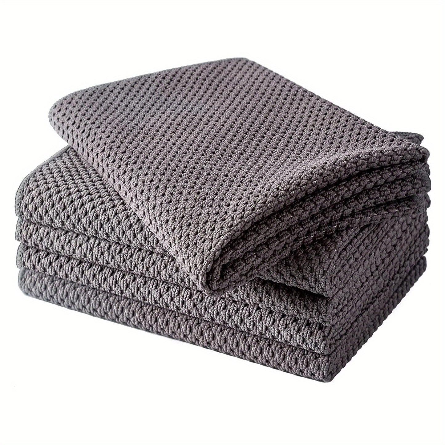 5/10pcs Waffle Square Plaid Dish Cloths with Super Soft Water Absorption and Quick Dry Qualities, Ideal for Dishwashing and Cleaning, Also Suitable for Use as Face Towels or Scouring Pads in the Kitchen.