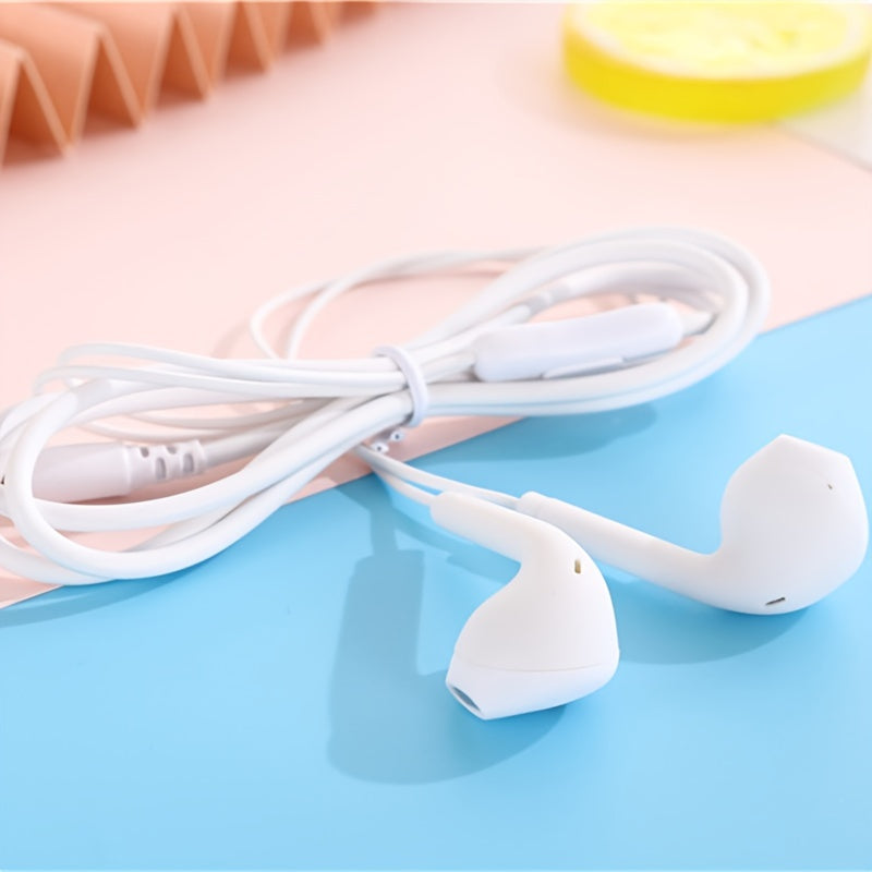 Anime-inspired wired earphones with microphone, 3.5mm jack, noise isolation, volume control, tangle-free cable, semi-open-back design, various color options, suitable for cellphones, great