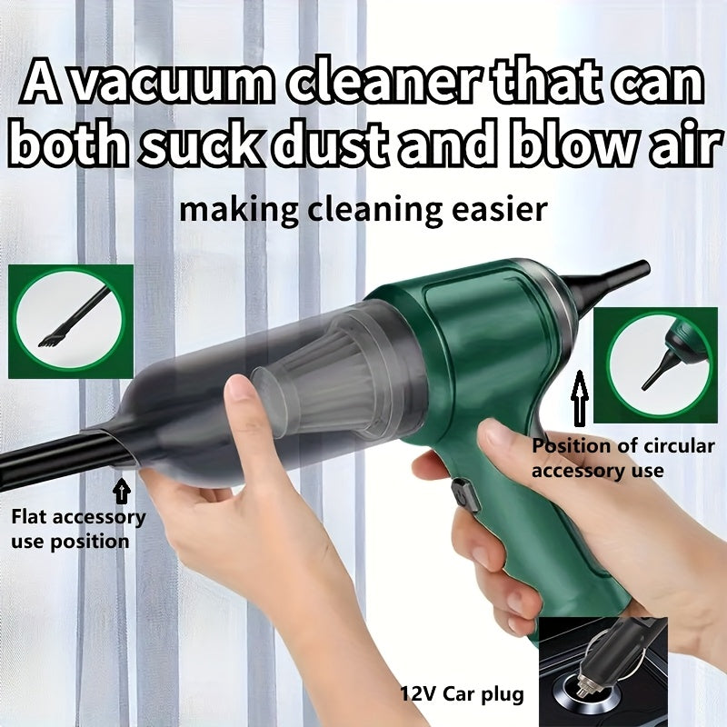 12V car vacuum cleaner with flat nozzle, 0-200W, 65dB noise level