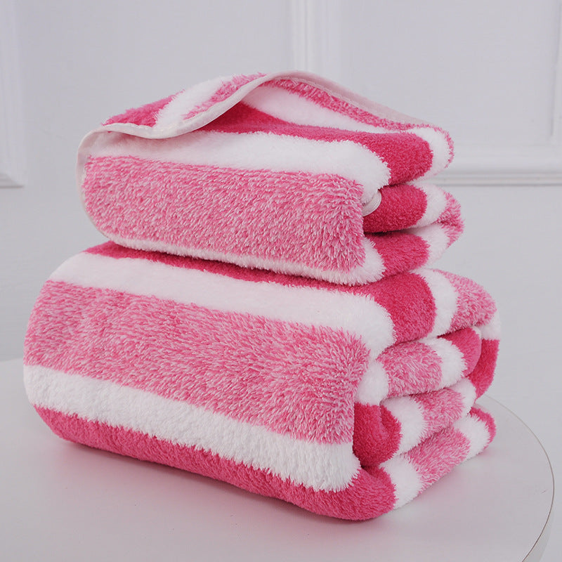 Wholesale Thick Striped Towels for Face Washing, Enhanced Absorbency, Suitable for Home Use across Borders