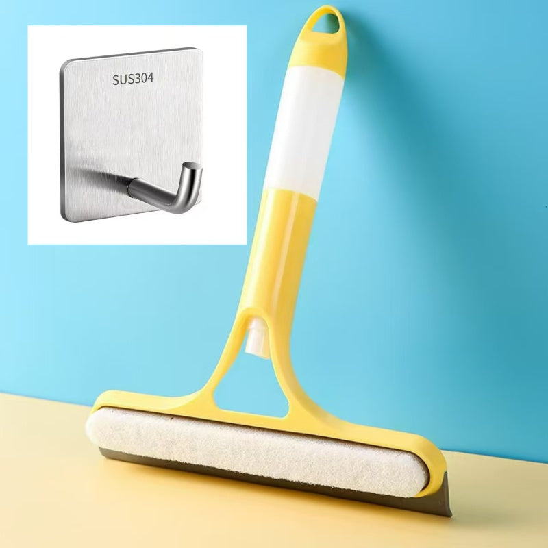 This set includes a 3-in-1 glass cleaning brush and a 304 stainless steel wall hook. It is ideal for hanging a bathroom squeegee and other small cleaning tools, making it a must-have for every household.