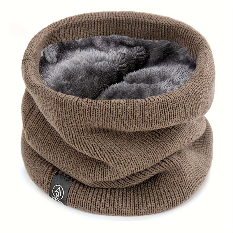 Stay cozy and stylish with the WELLBORN COCO Fleece-Lined Neck Warmer. This soft, windproof, and warm knit scarf is perfect for both men and women. The double layer design provides extra warmth during the winter months, while the solid colors make it