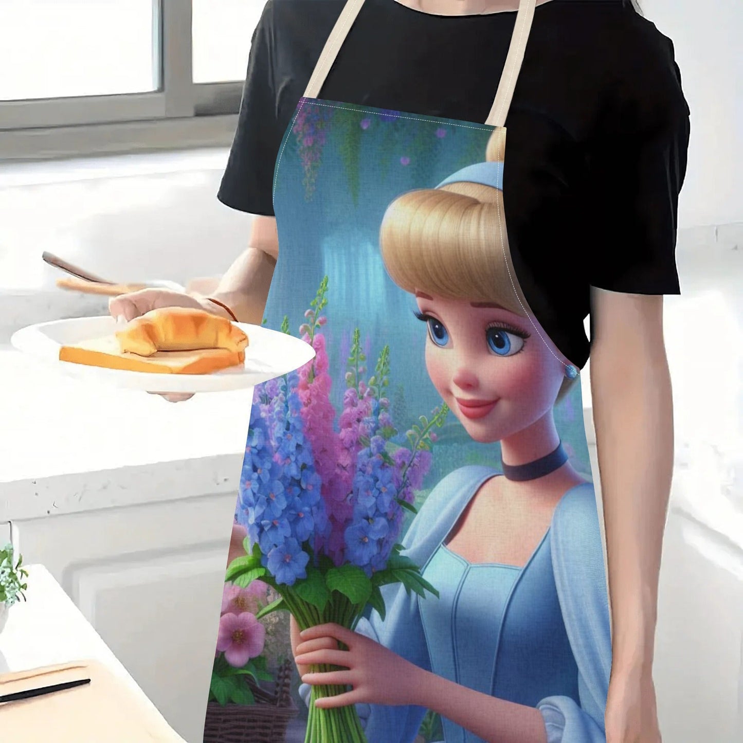 Disney has released a fashionable and simple waterproof apron with a cute cartoon design of Princess Elsa. This apron is suitable for use in hotels, supermarkets, restaurants, fruit shops, milk tea stalls, and general home use.