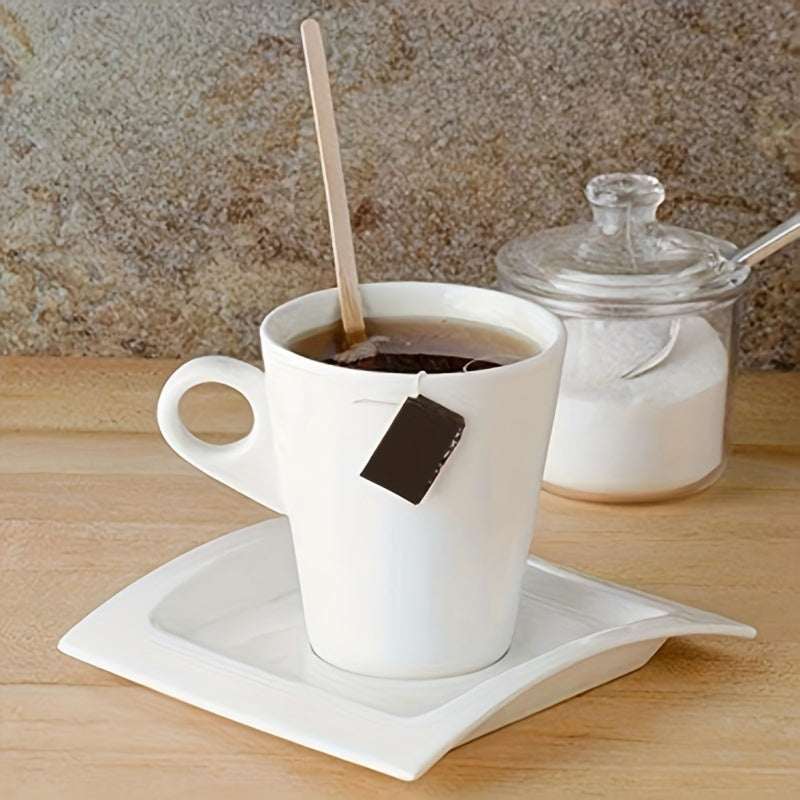 Eco-friendly and sustainable coffee stirrers made from natural wood, comes in a pack of 50 pieces. These biodegradable and disposable stirring sticks are perfect for both hot and cold beverages.