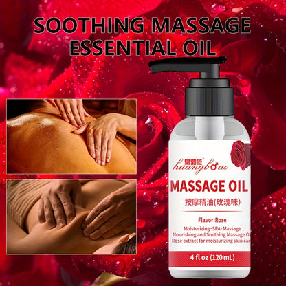 1pc Sensual Rose Massage Oil for Couples - Romantic Full Body Massage Oil for Date Night, Valentine's Day Present for Intimacy