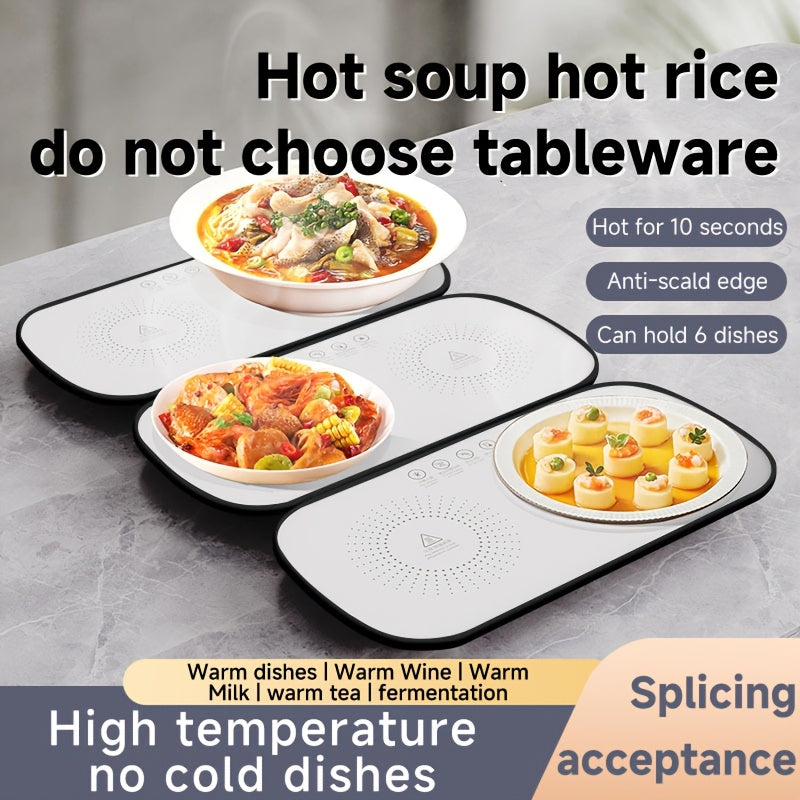 Enjoy warm meals on the go with the OSREE Portable Electric Food Warmer. This fast-heating tray features thermostatic control and durable tempered glass, making it perfect for parties and travel. Compatible with EU 220V power supply.