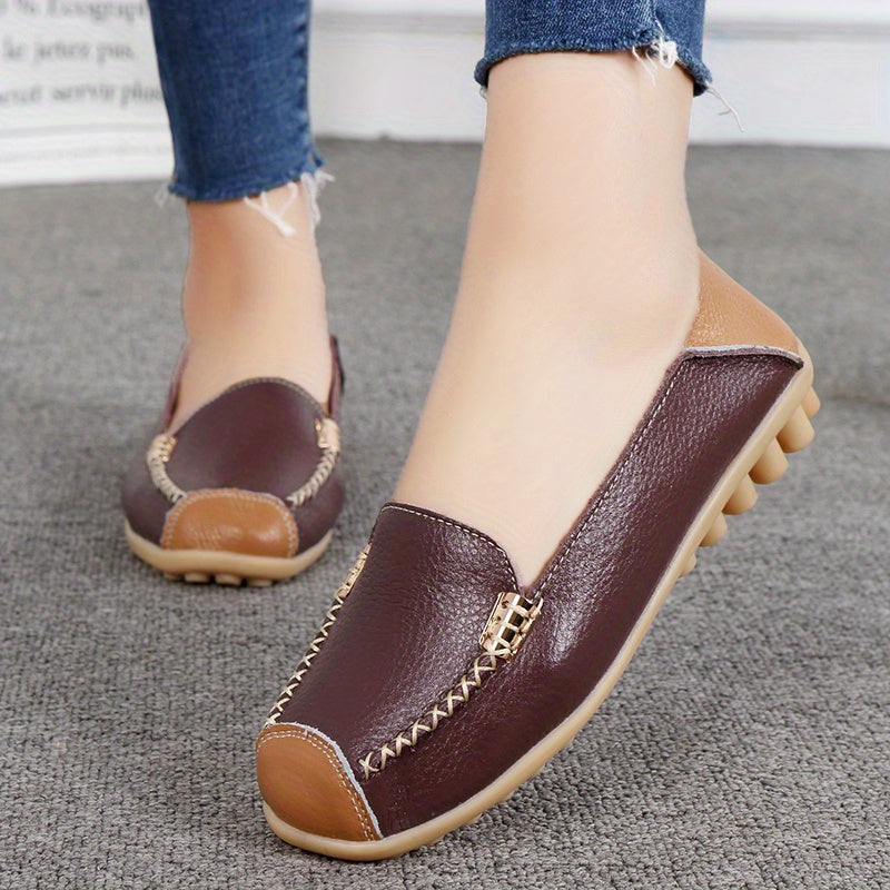 Women's low top colorblock slip-on casual shoes