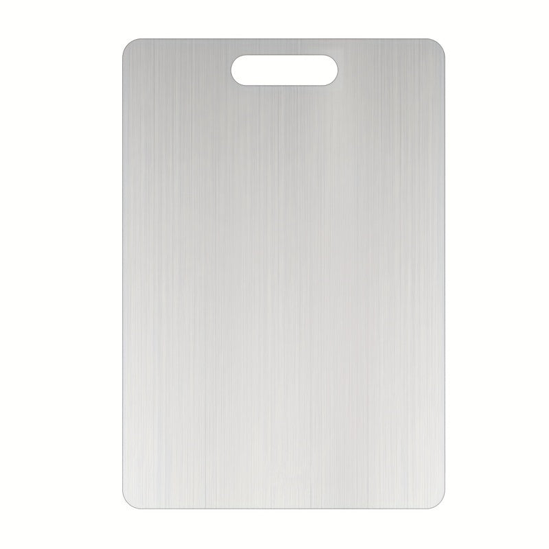 High-quality titanium steel cutting board preserves flavor and is ideal for kitchen and dining.