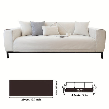 Waterproof sofa cover with non-slip design and pet-friendly material, suitable for all seasons and living room decor.