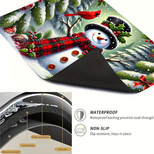 Protect your electric stove, cooktop, washer, dryer, or ironing mat with this festive Christmas snowman anti-slip stove top protector. This waterproof, scratch-preventing, and heat-resistant cover is easy to clean and requires no electricity.