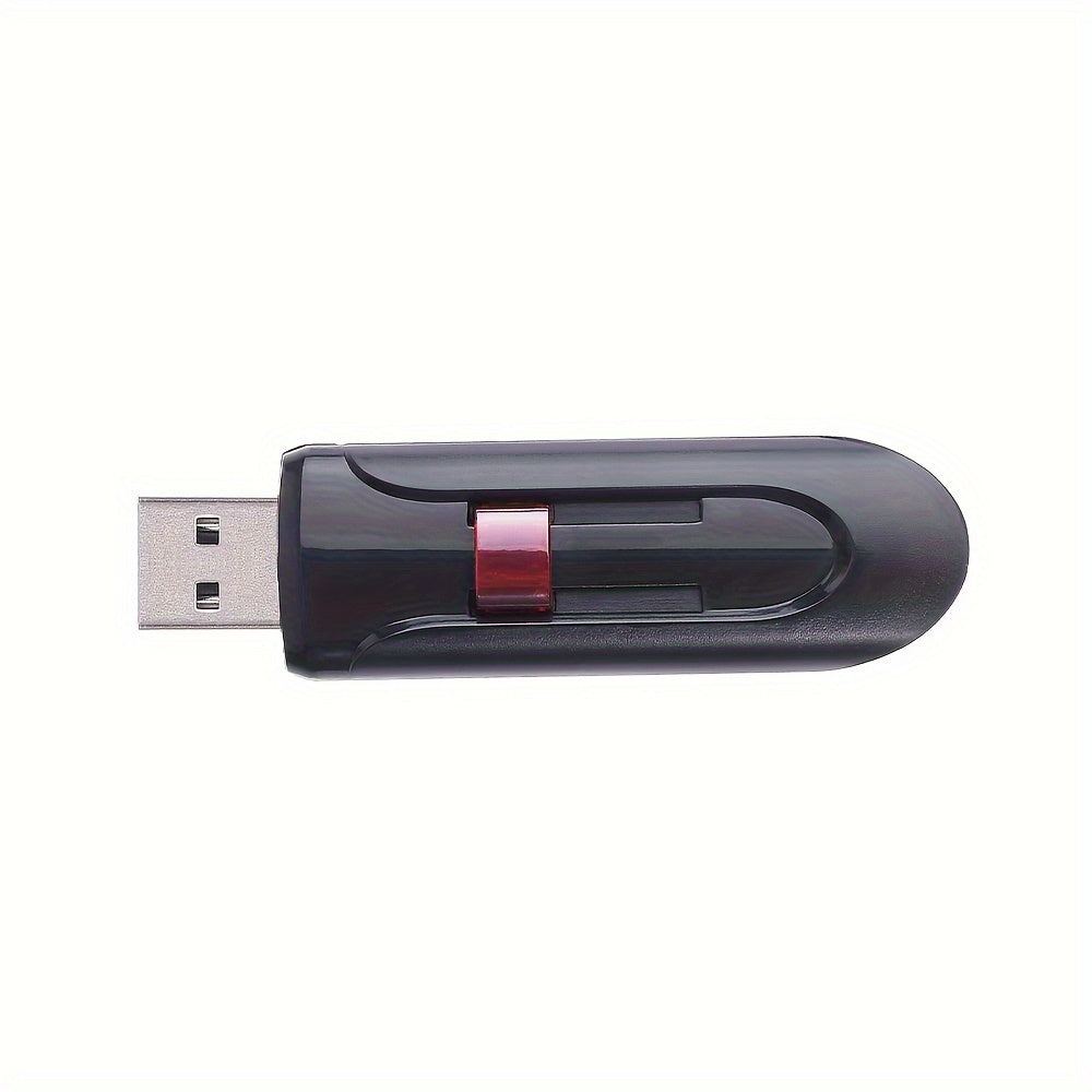 Retractable black USB Flash Drive available in 16GB, 32GB, and 64GB sizes, perfect as a creative business gift.