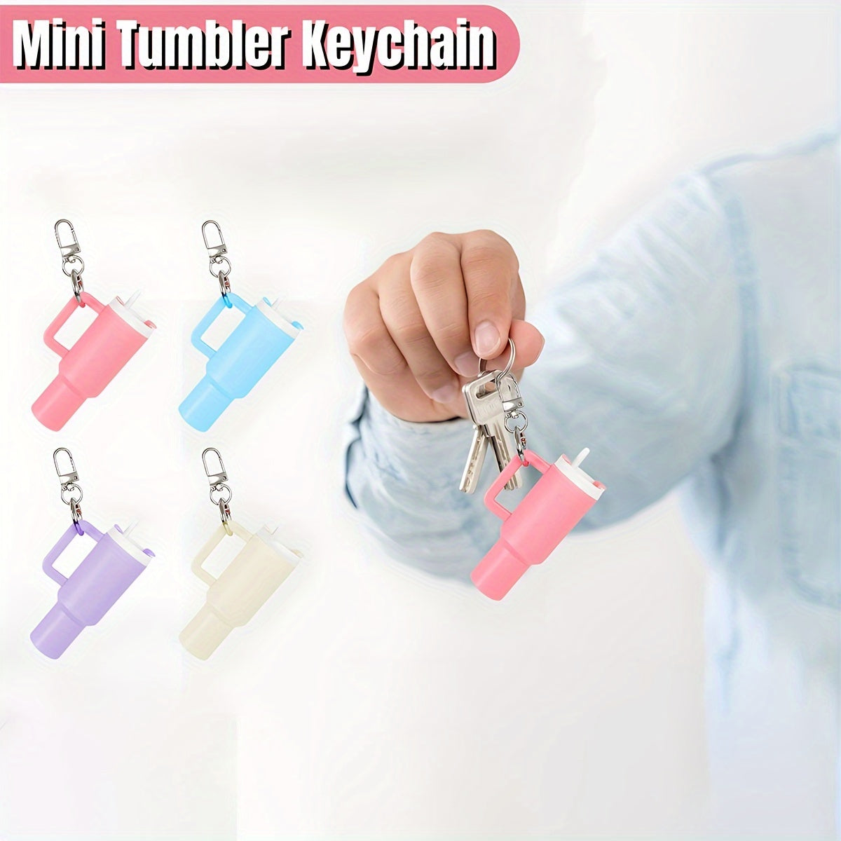 Set of Mini Nonpareil Drink Container Keychain includes 6 pieces out of a set of 10. Includes removable lipstick and lipgloss organizer. Made of funky PVC material, this keychain is ideal for backpacks and car keys. Perfect gift for friends and sports