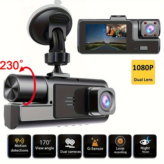 ZKCAMSPY HD 1080P Видеорегистратор для автомобилей с широким углом обзора, ночным видением, G-сенсором, циклической записью и детектором движения