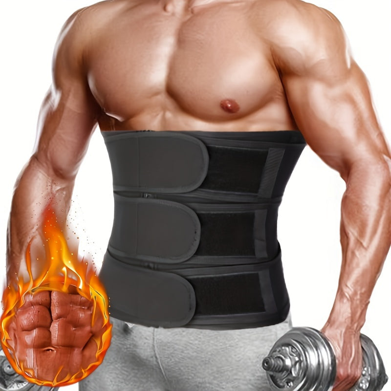 Men's waist trainer to reduce abdomen size and shape body, trim belly and sweat.