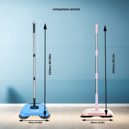 Multifunctional hand broom and vacuum set for easy cleaning of pet hair, dust, and garbage on hardwood and tile floors.