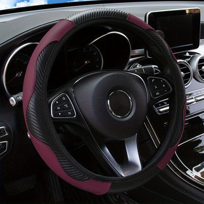 Inner Circle Car Steering Wheel Cover, Carbon Fiber, Non-Slip, 37-38CM, Accessories