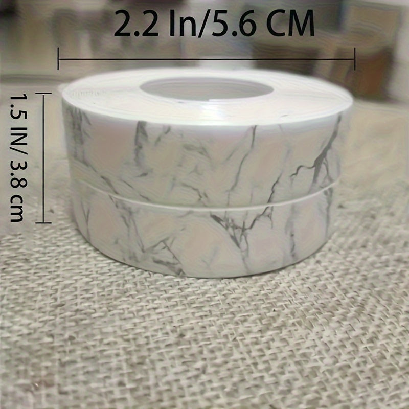 Self-adhesive waterproof caulk tape for bathroom and toilet seals, easy to apply with no power needed.