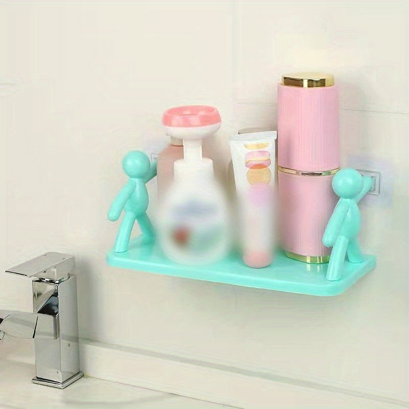 Small and Stylish Wall-Mounted Floating Shelf - Easy Installation, Ideal for Organizing Bathroom and Kitchen Supplies