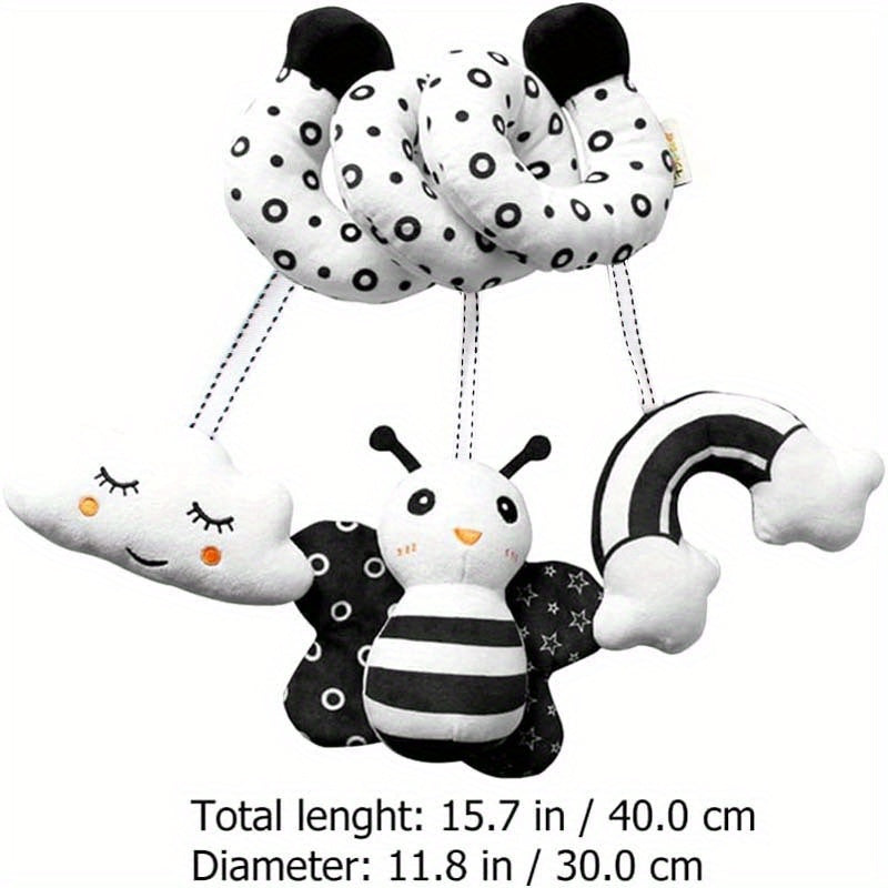 Ladybug Rainbow Owl Style Hanging Toys for Crib, Stroller Spiral Plush Toy for Car Seat, and Travel Toys for Babies