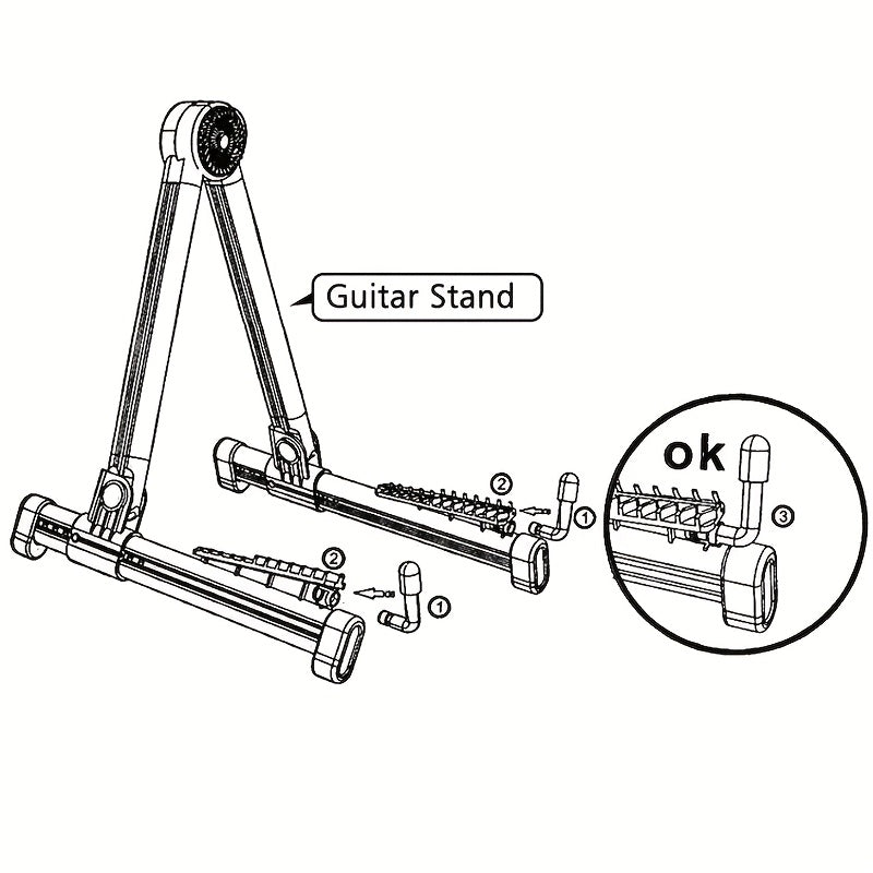 Высококачественная подставка для гитары из АБС с регулируемым A-образным дизайном для всех типов гитар и струнных инструментов.