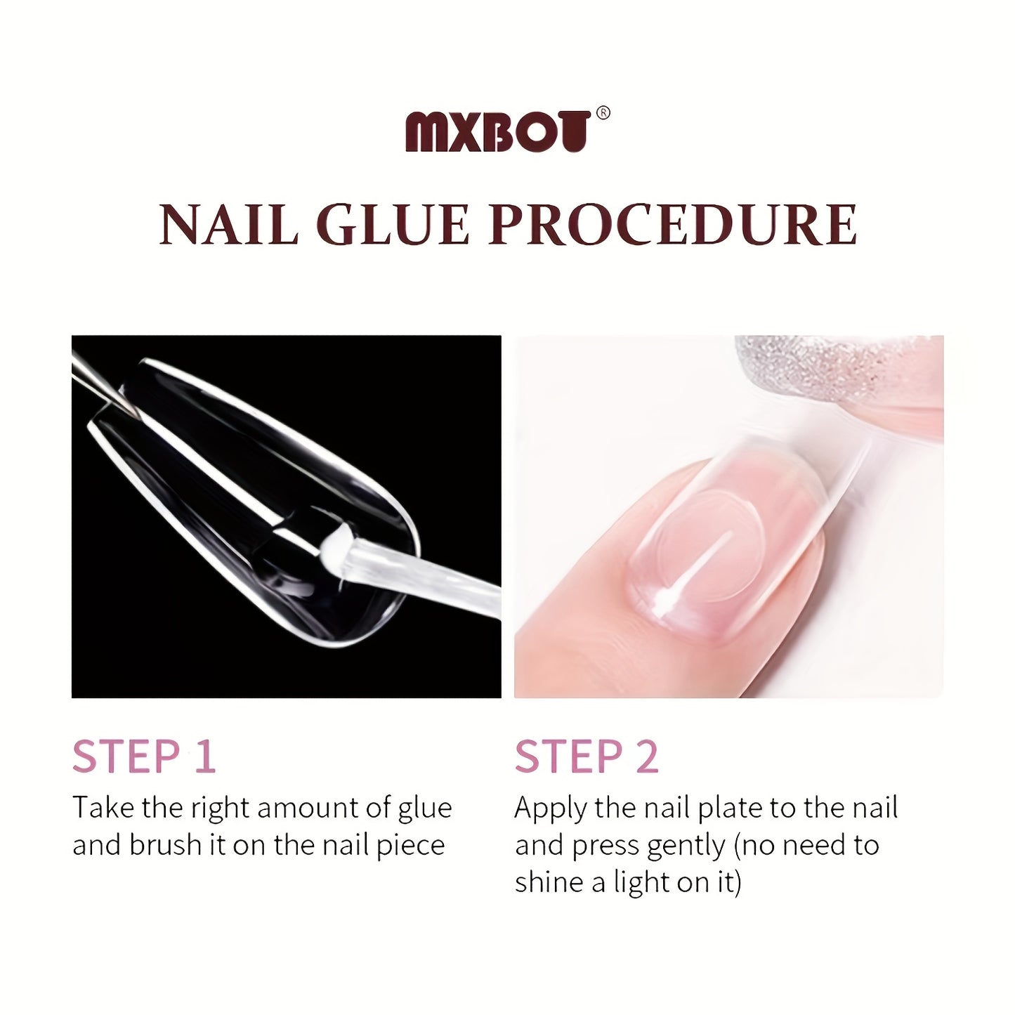 8g Clear Gel Nail Glue - Strong, Waterproof, Formaldehyde-Free for Press-Ons & Acrylic Nails, Easy to Apply