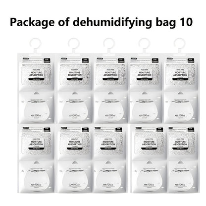 Essential household dehumidifying agents for dormitories and wardrobes, available in packs of 10 or 20 bags.