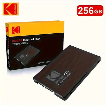 SSD серии Kodak X120 Pro предлагает молниеносное твердотельное хранилище для ноутбуков и настольных компьютеров емкостью 1 ТБ, 512 ГБ и 256 ГБ с интерфейсом SATA3.0.