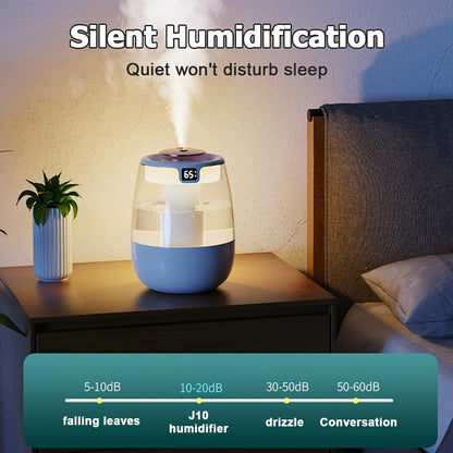 Large mist humidifier with USB power- perfect for bedroom and desk use.