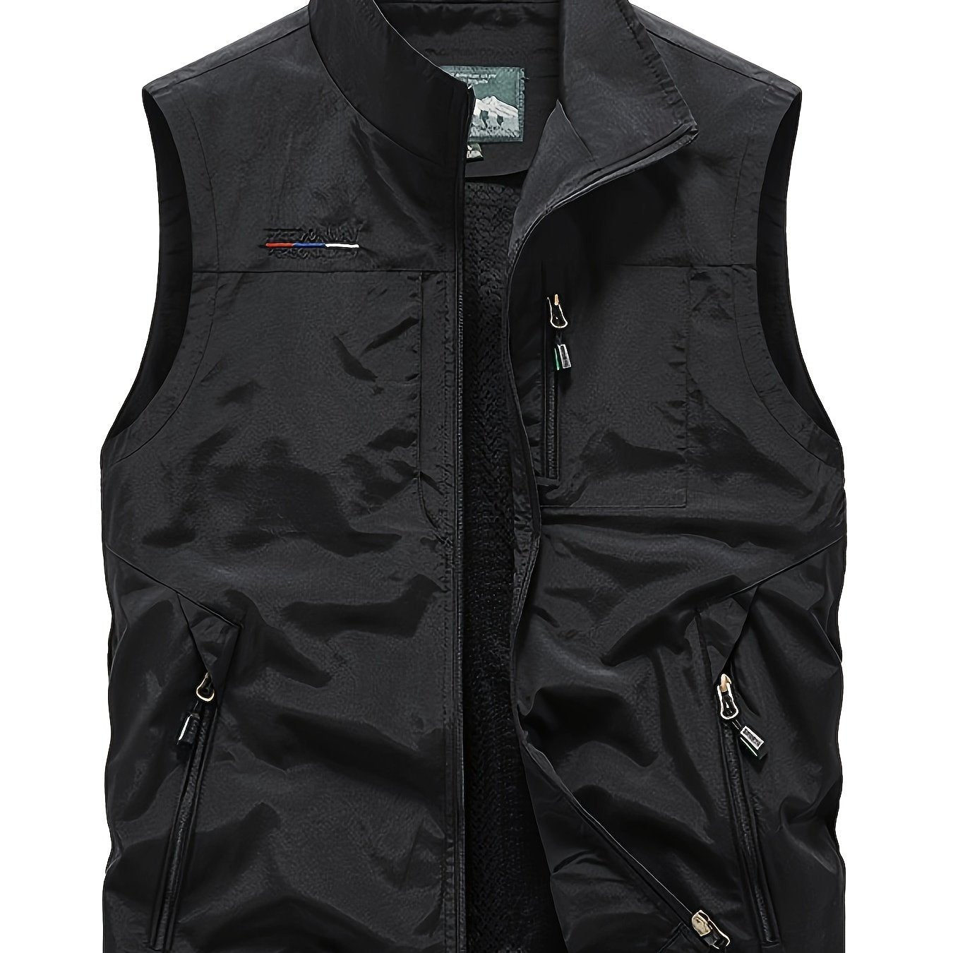 Men's Zipper Pockets Cargo Vest for outdoor activities in Spring and Summer.