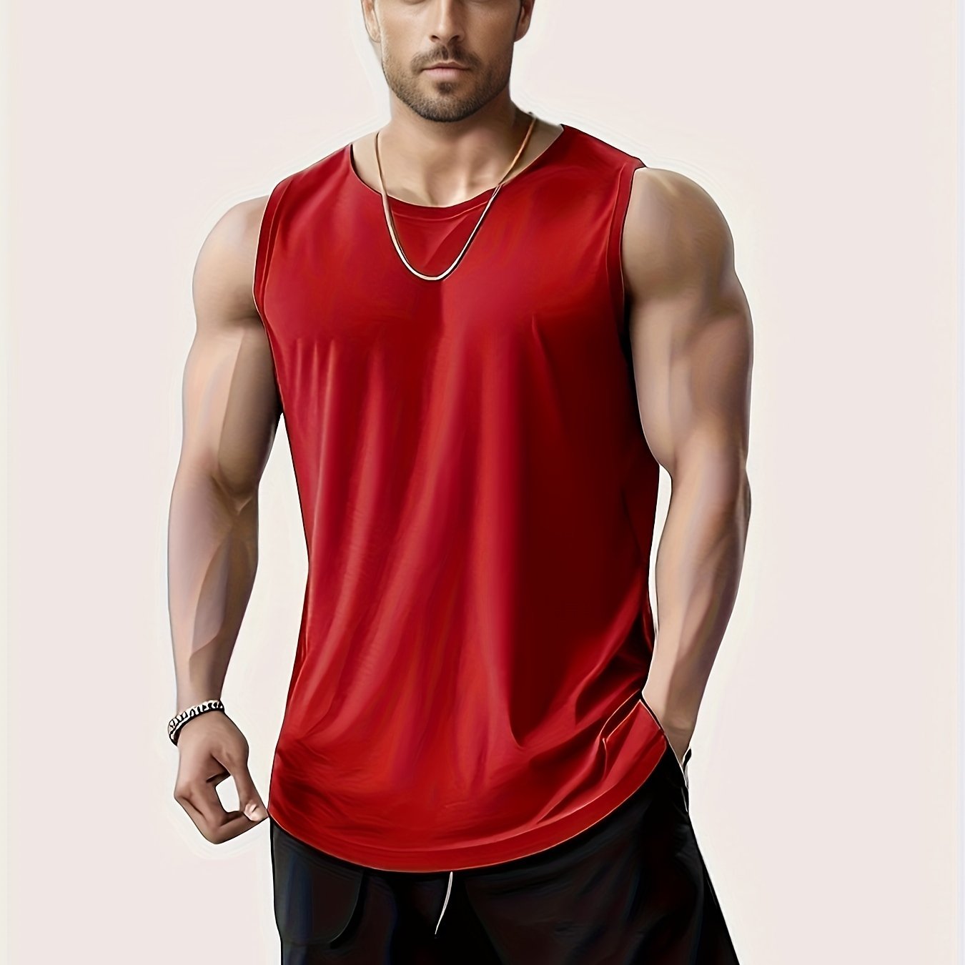 Men's Plus Size Sleeveless Tank Top for Running, Training, and Marathon Workouts - Quick-Dry, Breathable, Comfort Fit.