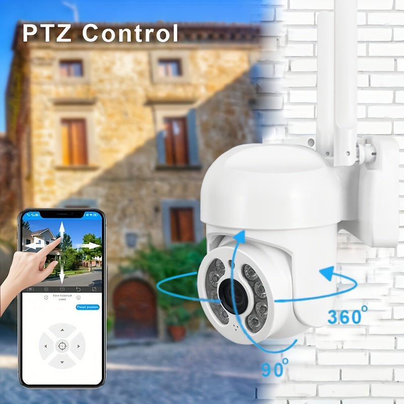 Teruhal Wireless Security Camera offers top-notch features including 2.4G WiFi connectivity, IP66 waterproof rating, 1080P HD resolution, automatic tracking and motion detection capabilities, two-way audio communication, and a built-in floodlight alarm