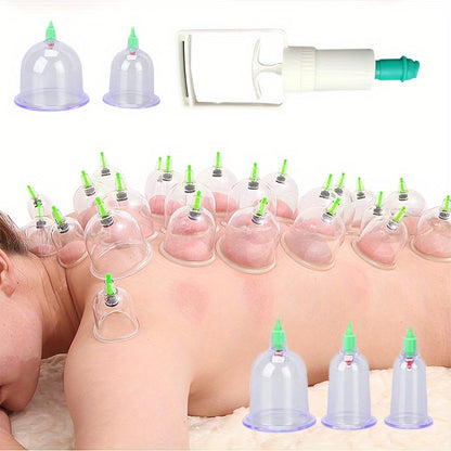 Manual cupping massage cup with thick suction for Chinese herbal therapy. No electricity or battery needed. Home muscle relaxation tool, ideal gift for parents.