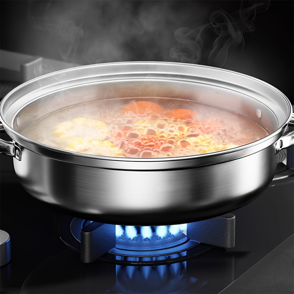 Steaming Soup with Multiple Layers in Silver