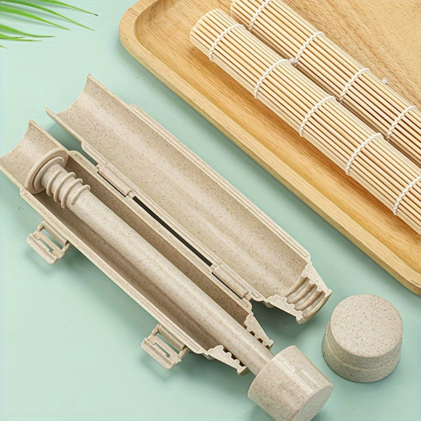 Beginner's Sushi Making Set - 2 Piece Plastic Sushi Bazooka Roller Kit, DIY Kitchen Tools for Safe and Easy Sushi Making, Perfect for Holiday Celebrations including Christmas, Halloween, Thanksgiving, Valentine's Day, and Graduation - No Electricity