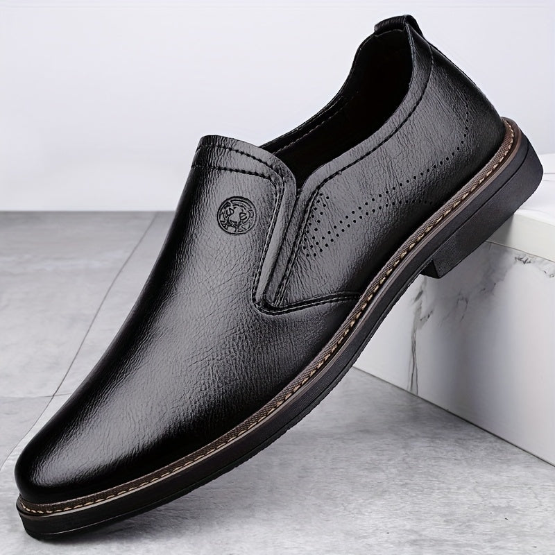 Men's split loafers with breathable design and soft rubber sole, perfect for year-round casual wear.